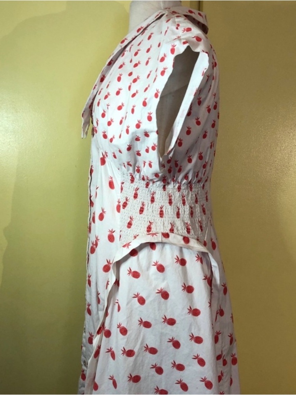 Anthropologie Red Pineapple Print Dress - Picture 6 of 8